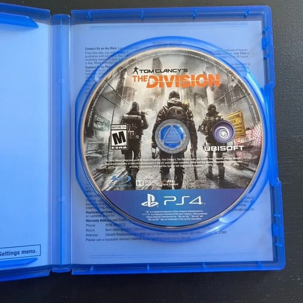 Tom Clancy's The Division Sony Playstation 4‎ PS4 Video Game 2016 Disc and Case